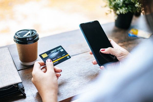 Payment goods by credit card via smartphone